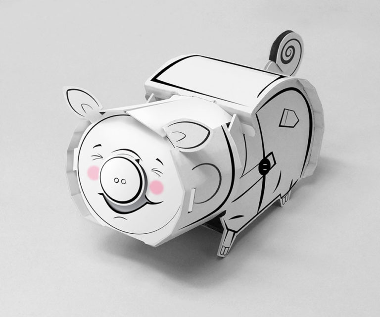 Kolorowanka 3D – świnka