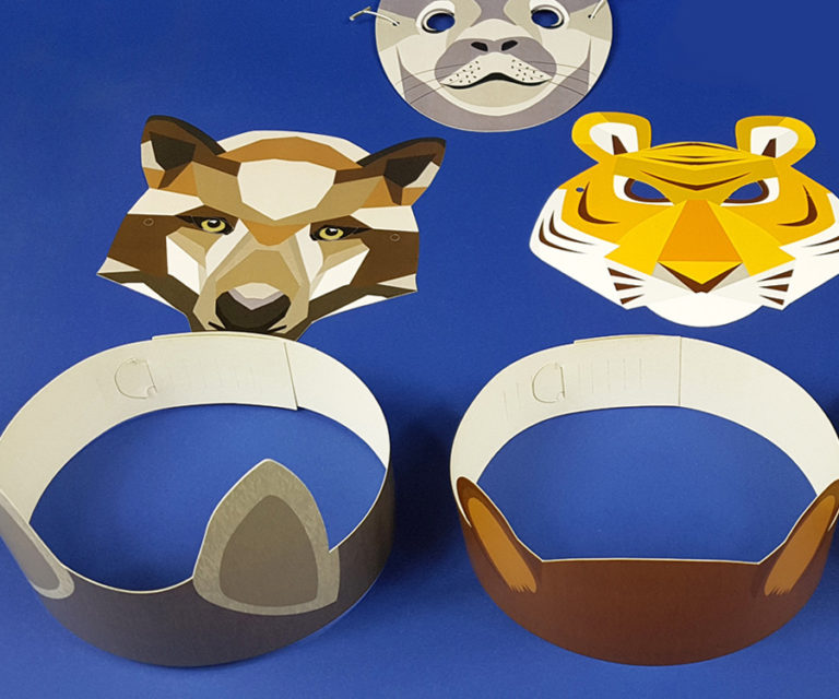 Opaski i maski – gadżety z papieru