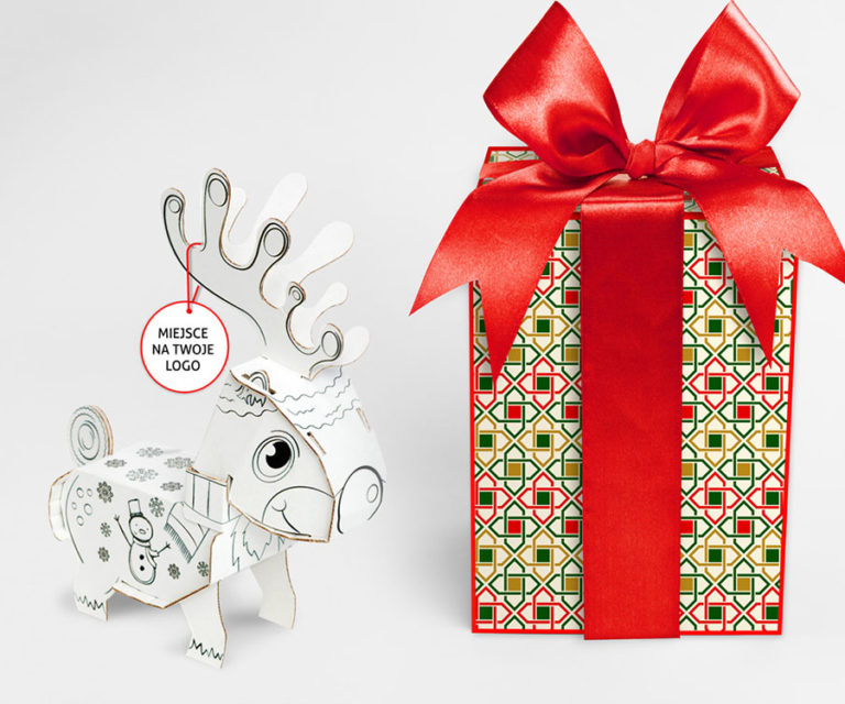 Kolorowanka 3D – renifer „Rudolf”