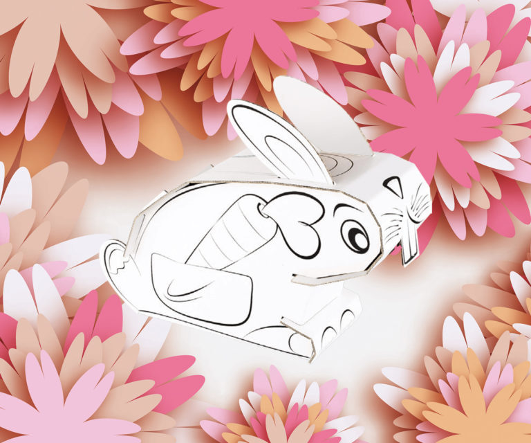 Królik – Kolorowanka 3D