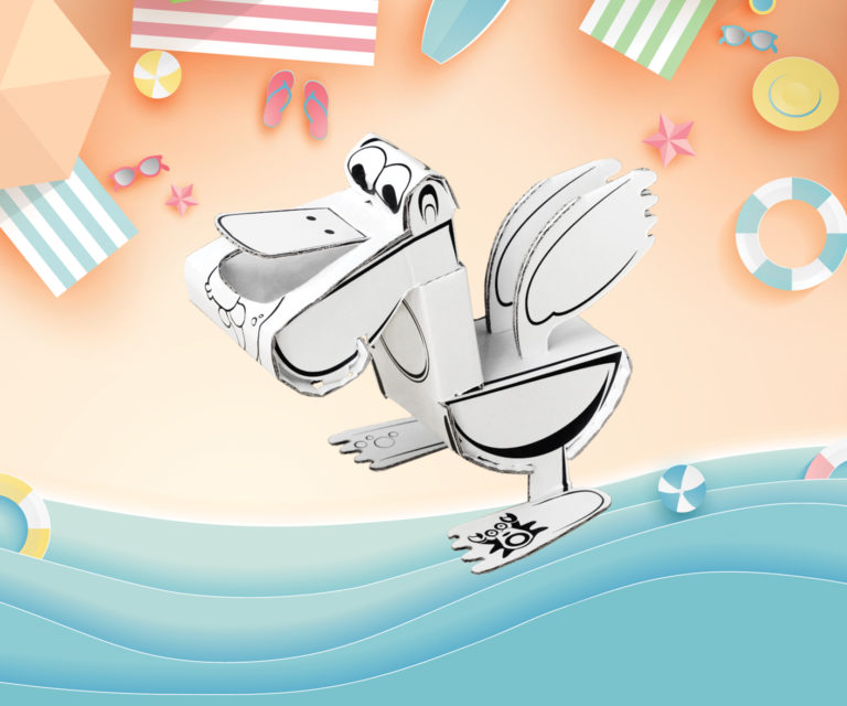 Pelikan – Kolorowanka 3D