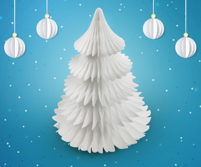 Choinka 3D – model z bibuły