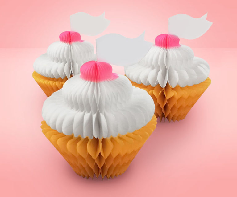 Muffinki – modele z bibuły