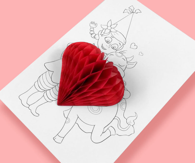 Kolorowanka z elementem bibuły