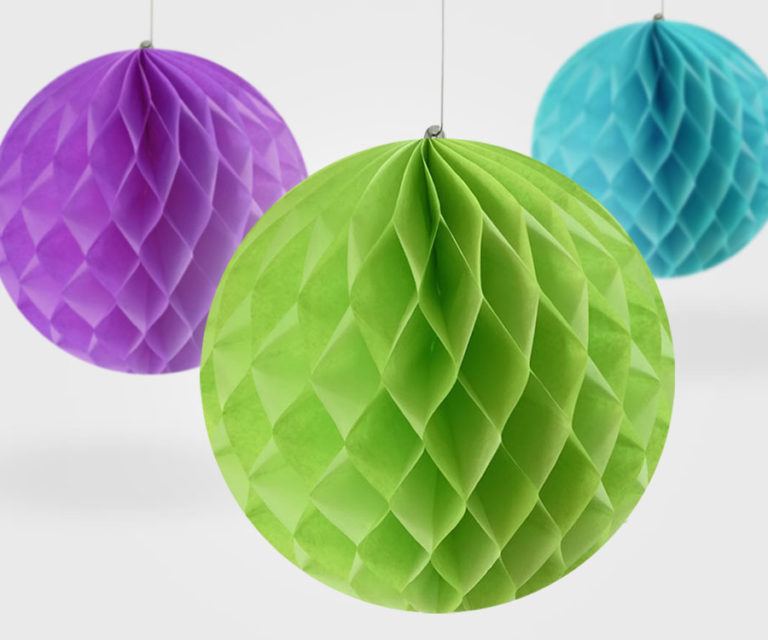 Wiszące kule 3D z bibuły