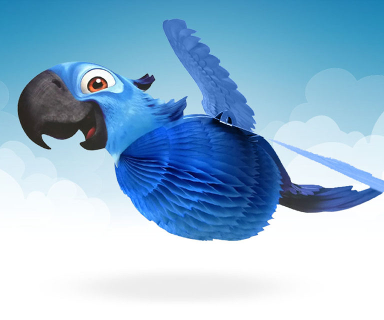 Papuga 3D – model z bibuły