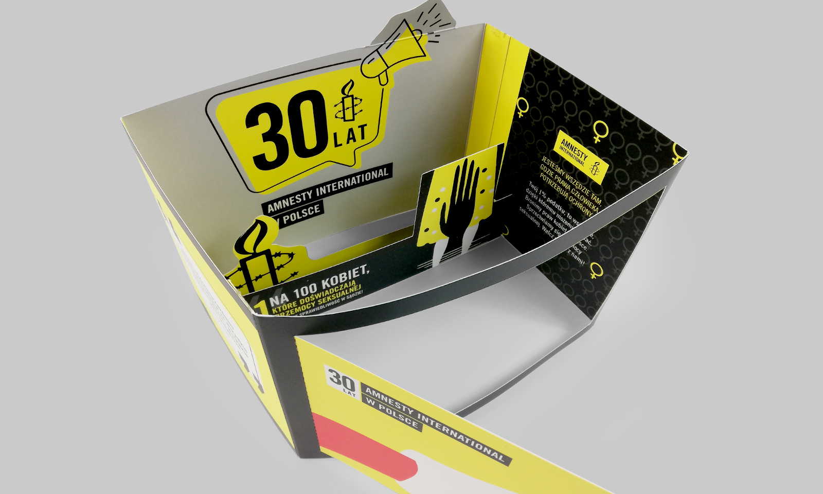 Ulotka 3D dla Amnesty International