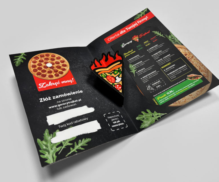 Ulotka w kształcie pizzy